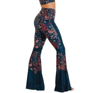 Festival Denim Printed Bell Bottoms